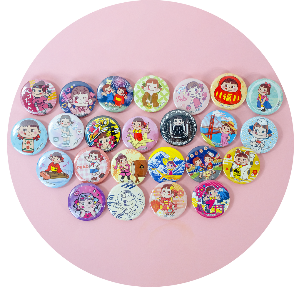Peko-chan Collectible Pin-Back Buttons