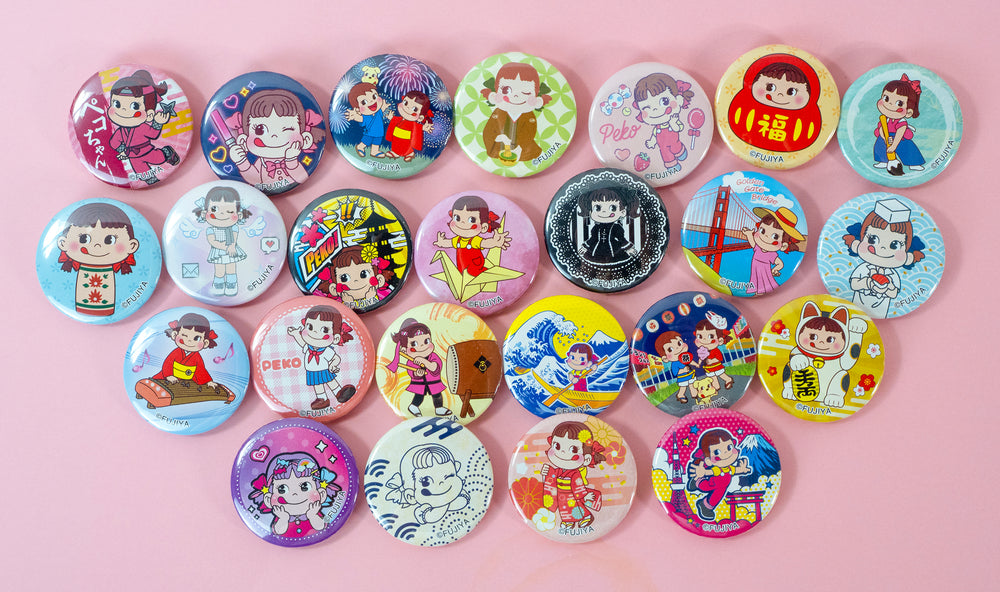 Peko-chan Collectible Pin-Back Buttons